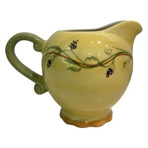 The Secrets of Pistoulet Creamer Pitcher Jana Kolpen Pfaltzgraff Yellow 2 Cup